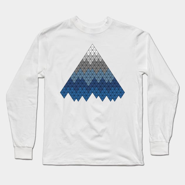 Geo Mountain Triangles Long Sleeve T-Shirt by djhyman